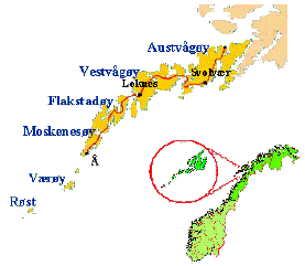 Karte der Lofoten